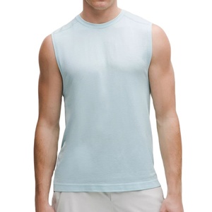 Summer Blank Streetwear OEM Bulk Manufacturer Tank Top Solid Color O Neck Sleeveless <b>Stringer</b> Cropped <b>Vest</b> Breathable Men Wear - Product Image 1