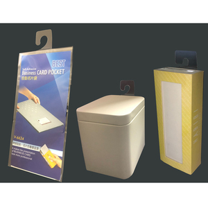 Pestañas colgantes de gancho J PET autoadhesivas impermeables 22x34mm Ganchos de productos reciclados de exhibición ecológicos para una promoción efectiva - Product Image 5