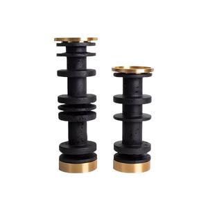 Vendeur chaud or cône bougeoir feuille d'olivier Design métal Occasion festive salon décor à la maison bougeoir support de Table à manger - Product Image 2