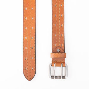 Cinturón de Cuero Premium para Hombre, Estilo Profesional de Oficina, Hebilla de Metal Duradera, Logotipo Personalizado, Clásico, Cómodo, Ajuste Diario - Product Image 1