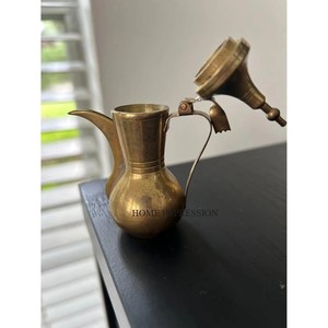 Cafetera Árabe Dallah de Acero Inoxidable Hecha a Mano, Tamaño Mediano, Plateada Pulida, Ecológica, Moderna, para Té y Café - Product Image 4