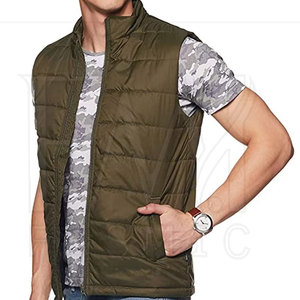 Streetwear nueva moda invierno lona a prueba de viento hombres chaleco acolchado 100% poliéster Casual con tela personalizable - Product Image 2