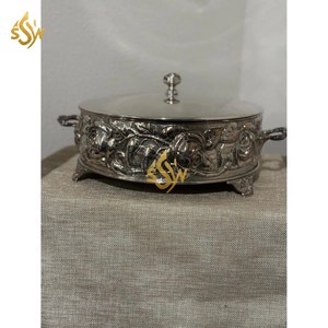 Antique Design Round Shape Table Decorative Food Casserole Dish <b>Prime</b> Quality Classic Kitchen Food Hot Pot At Reasonable Price - Product Image 2