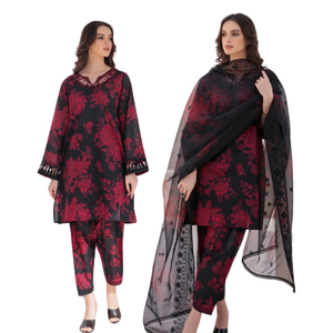 Hot Selling Wholesale OEM Custom Logo Casual <b>Dresses</b> From Pakistan Shalwar Kamiz <b>Suits</b> <b>for</b> <b>Ladies</b> with Embroidered Shawls Women - Product Image 6