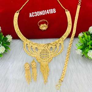 Ensemble collier court plaqué or design en ligne bijoux d'un gramme bijoux de mode tous types de conception - Product Image 5