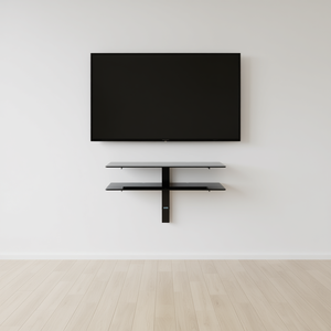 Support mural pour moniteur TV FM 35 1200 noir, capacité 60 kg, crochets et rails, modèle 80 00056 - Product Image 3