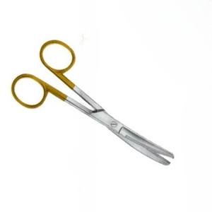 Tijera TC quirúrgica profesional Supercut de alta calidad curvada 14cm personalizada Super Cut Sharp Acero inoxidable plata con oro - Product Image 4