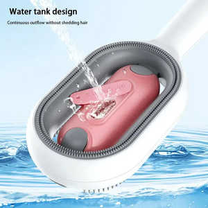 Cepillo para pelo de mascotas, peine autolimpiante para gatos, para el cuidado de perros, antiarañazos, diseño moderno, opción de color rosa y azul - Product Image 3