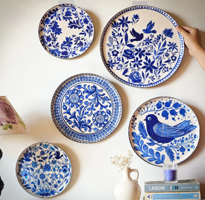 Năm tấm Tường kim loại tròn, mỗi tấm trưng bày các thiết kế theo chủ đề Ấn Độ khác biệt bao gồm một cổng vòm lớn, một con công và một con voi - Product Image 6