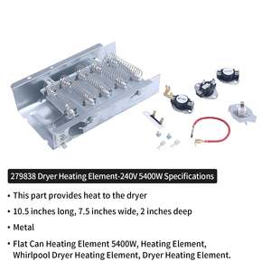 Whirlpool for Kenmore Maytag Dryer Heating Element <b>Kit</b> 279838 Includes 279816 Dryer Thermal Cut-off Fuse 3392519 <b>Electric</b> Power - Product Image 3