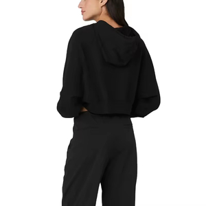 Custom New Fashion <b>Long</b> Sleeve Crop <b>Sweatshirt</b> Casual Jumper Drawstring Plain Hoodie <b>for</b> <b>Women</b> Winter Eco-Friendly - Product Image 4