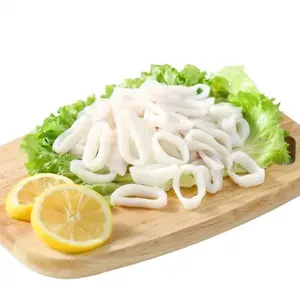 China Export 3-9CM Giant Squid Rings Frozen Seafood 1kg/bag IQF Squid Ring Frozen