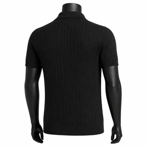 Camiseta Polo de Punto Personalizada para Hombre, Algodón Premium Texturizado, Manga Corta, Informal, a la Moda, OEM, Venta al por Mayor - Product Image 2
