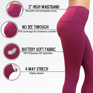 High Waist <b>Compression</b> Workout Pants for Women Custom Breathable Gym and Fitness Leggings Casual Style - Product Image 4