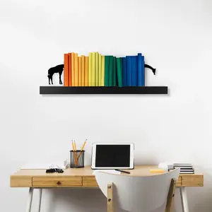 Elegante Soporte para Libros Decorativo de Aluminio Chapado en Oro para Exhibición, Moderno Soporte de Escritorio para Libros, Estudio, Trabajo, Escultura Pulida Antigua - Product Image 3