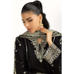 Conjunto de Traje de 3 Piezas Bordado en Seda Natural para Mujer IPSTD-45039 - Product Image 6