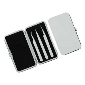 Meilleure qualité pince à épiler extension de cils ensemble de 3 pièces en acier inoxydable Instruments de beauté pince à cils - Product Image 4