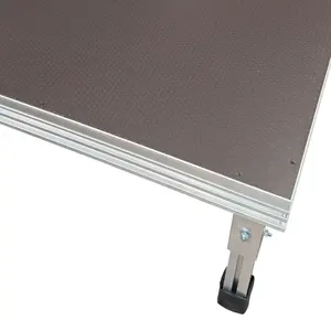 Scène portable importée 2 x 1 m avec pieds de 60 à 100 cm - Édition premium Capacité de charge de 700 kg/m Construction en aluminium et contreplaqué marin - Product Image 1