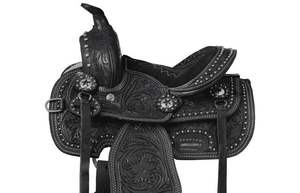 Sillín occidental inglés de cuero hecho a mano de primera calidad de plástico para equitación entrenamiento ecuestre cómodo largas horas de equitación - Product Image 2