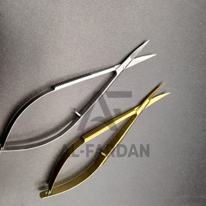 Ciseaux de maquillage professionnels japonais en acier inoxydable ciseaux à sourcils à lame incurvée avec logo gratuit polonais miroir argenté - Product Image 2