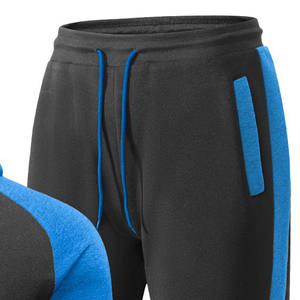 เซ็ตเสื้อมีฮู้ดแบบรูดซิปสำหรับผู้ชายชุดวอร์มผ้าฝ้ายแบบกำหนดเองชุด2ชิ้นระบายอากาศได้ดี - Product Image 4