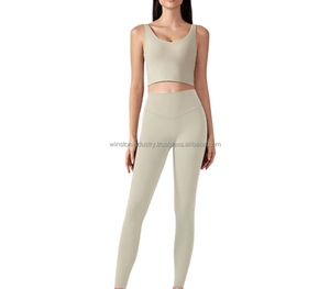 New Women's Yoga Set 100% Cotton Breathable Solid Pattern Customizable High Quality Trending Fashion Price - Product Image 4