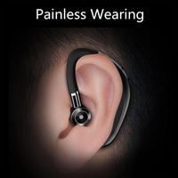 Écouteur sans fil unique S109 BT 5.1 universel à crochet d'oreille, casque sportif et professionnel mono-auriculaire mains libres avec micro pour smartphone