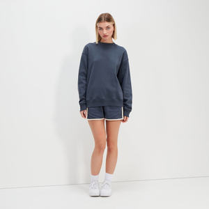 Sudadera Divina para mujer con escote azul oscuro al por mayor, sudaderas con puños y dobladillo acanalados para mujer, sudaderas con capucha de entrenamiento para mujer - Product Image 4