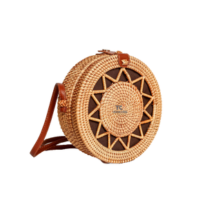 Sac fourre-tout en paille brodé écologique personnalisé fait à la main jacinthe d'eau jonc de mer pailles dames femmes mode Vietnam - Product Image 2