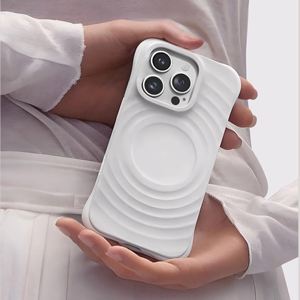 เคสโทรศัพท์ซิลิโคน TPU แม่เหล็กสุดหรูแบบบางพิเศษกันกระแทกลายคลื่น3D ฝาครอบมือถือสำหรับ iPhone 16 PROMAX 16 PLUS 15 14 13 - Product Image 5