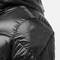 Chaqueta Acolchada Brillante para Hombre, Nueva Colección 2025, Chaqueta de Invierno Cálida con Capucha, Negra