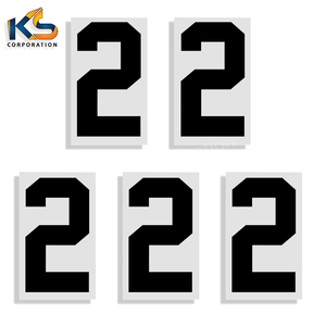 Wholesale Waterproof Embossed Silk Screen Printed Vinyl Heat Transfer Letters <b>Numbers</b> Stickers PET Film Clothing Print Transfers - Product Image 3