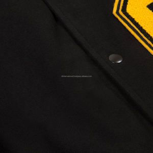 Streetwear Men Varsity Jacket Custom Logo Wool Baseball College Jacket Private Label Support - Product Image 5