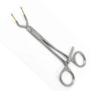 Pinzas de Ortodoncia Manuales de Acero Inoxidable Keramo Grip de 14.5 cm, TC, Curvadas para Raíz, con Soporte de Corona y Insertos de Diamante para Sujeción - Product Image 1