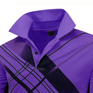 Polo athlétique à rayures pour hommes 100% coton respirant séchage rapide léger surdimensionné Fitness T-Shirt imprimé OEM disponible - Product Image 5