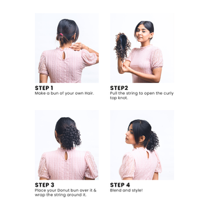 Curly <b>Hair</b> Top Knot - Product Image 3