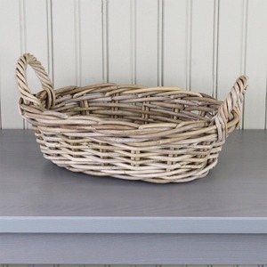Rattan Oval Wicker Storage <b>Basket</b> <b>Tray</b> Handmade Storage <b>Baskets</b> Natural Rattan Modern Multifunction Made in Viet Nam - Product Image 2