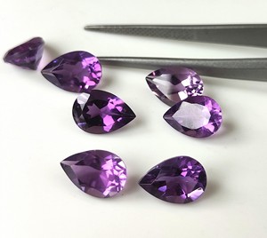 Prix de gros Améthyste naturelle à facettes pierre précieuse en vrac 3x5mm-20x30mm coupe poire pour la fabrication de bijoux Offre Spéciale - Product Image 6