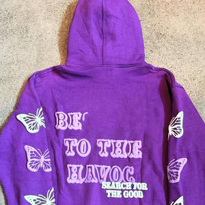 Sudadera con capucha de algodón de felpa con cremallera para hombre, estilo urbano, con estampado puff personalizado, lavado ácido, 500 GSM, de invierno, al por mayor, de gran tendencia - Product Image 4