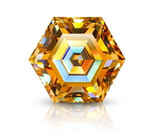 Pierre précieuse orange de 4 carats, taille octogonale, qualité VVS1, effet feu orange pour la fabrication de bijoux, cadeau - Product Image 4