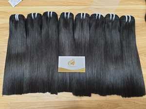 For Genius Weft <b>Hair</b> <b>Extensions</b> 100% Raw Cambodian Remy <b>Hair</b> CHEAPEST WHOLESALE PRICE Bone Straight Cuticle Aligned Raw <b>Hair</b> <b>Bun</b> - Product Image 5