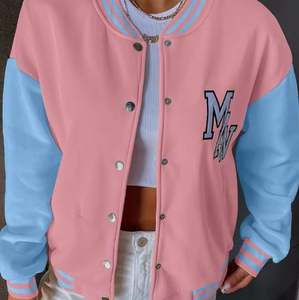 Vente en gros Logo personnalisé Baseball Respirant Varsity Jacket Femmes Haute Qualité Femmes Varsity Jacket Automne Respirant Varsity Jackets - Product Image 6