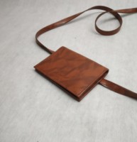Porte-carte d'identité en cuir synthétique PU sangle de cou réglable étiquette de bagage suspendue lanière fente multiple pince à billets vente de bandoulière