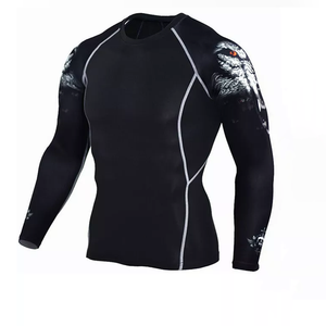 2025 nueva llegada traje de compresión para correr hecho a medida para hombres ropa de Fitness entrenamiento de gimnasia conjunto de compresión para correr - Product Image 1