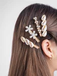 Pinza para el pelo de concha marina, joyería de concha Natural hecha a mano en Vietnam para mujeres y niñas, peinado, decoración de atuendo de moda - Product Image 2