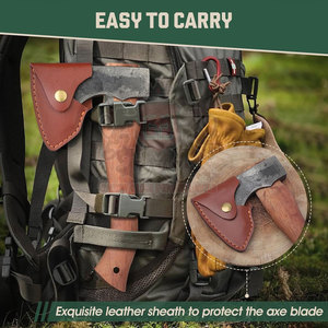 Ergonomic Handle Industrial Heavy Duty Bushcraft Hatchet Full Tang Design for Chopping Wood Splitting Outdoor <b>Camping</b> Hunting - Product Image 4