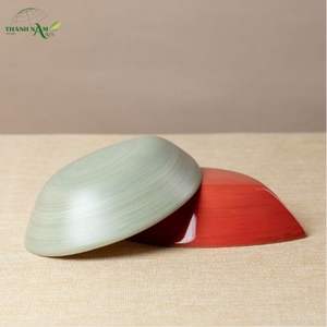 Bol en bambou tissé écologique Warm Horizon, inspiré des tons terreux et des courbes naturelles douces, en stock - Product Image 5