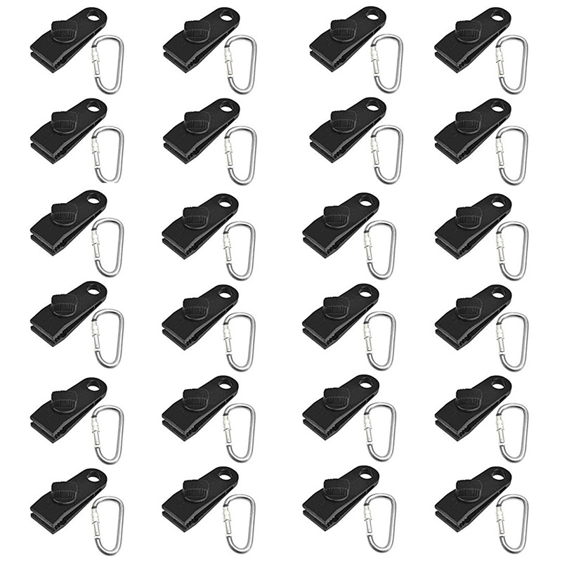 24 clips noirs + 24 boucles