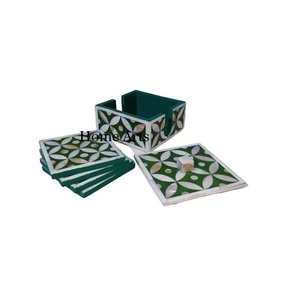 Set Of 5 Latest Design Tea Cup <b>Glass</b> <b>Coaster</b> Set With Exclusive Quality Round Shape <b>Coaster</b> Set By Home Arts - Product Image 4