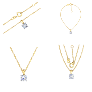 Collar de oro blanco de 10K con diamantes cultivados en laboratorio de 1.5cts para mujer de alta calidad con cadena de cuerda de Color VS Clarity EF para fiestas de bodas - Product Image 5